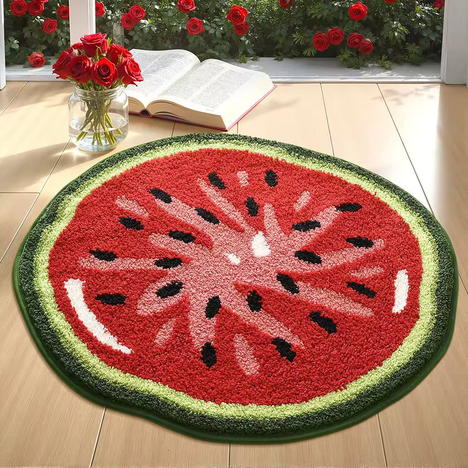 Cartoon Fruit Plush Bath Mat