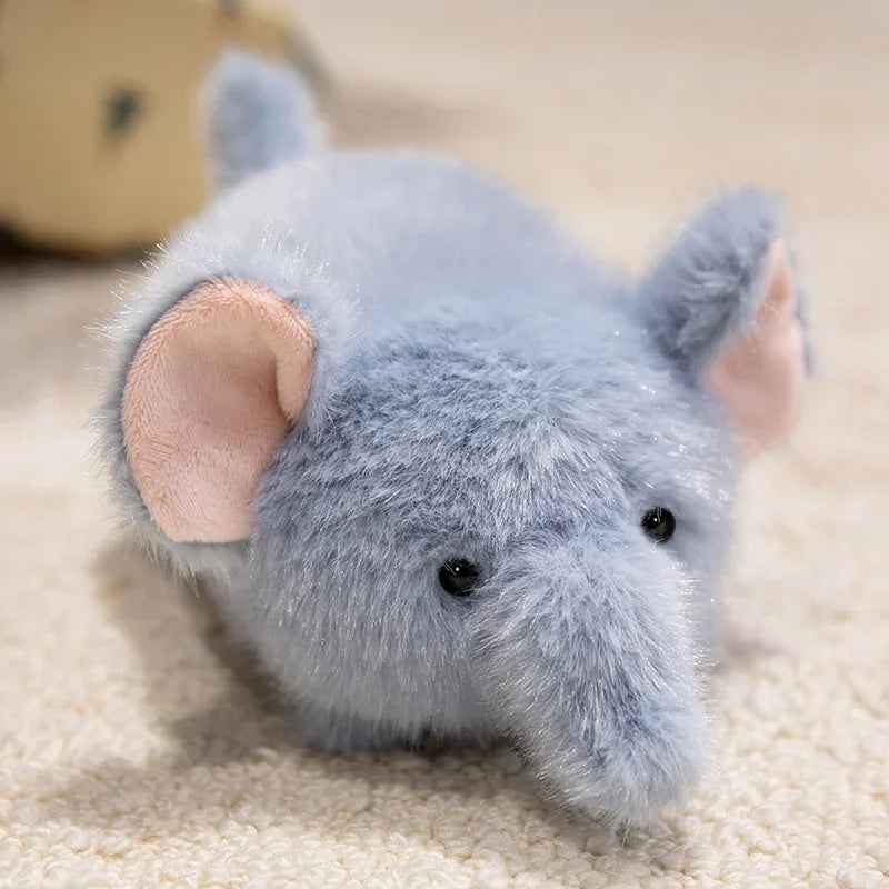 Kawaii plush toy elephant on a soft surface