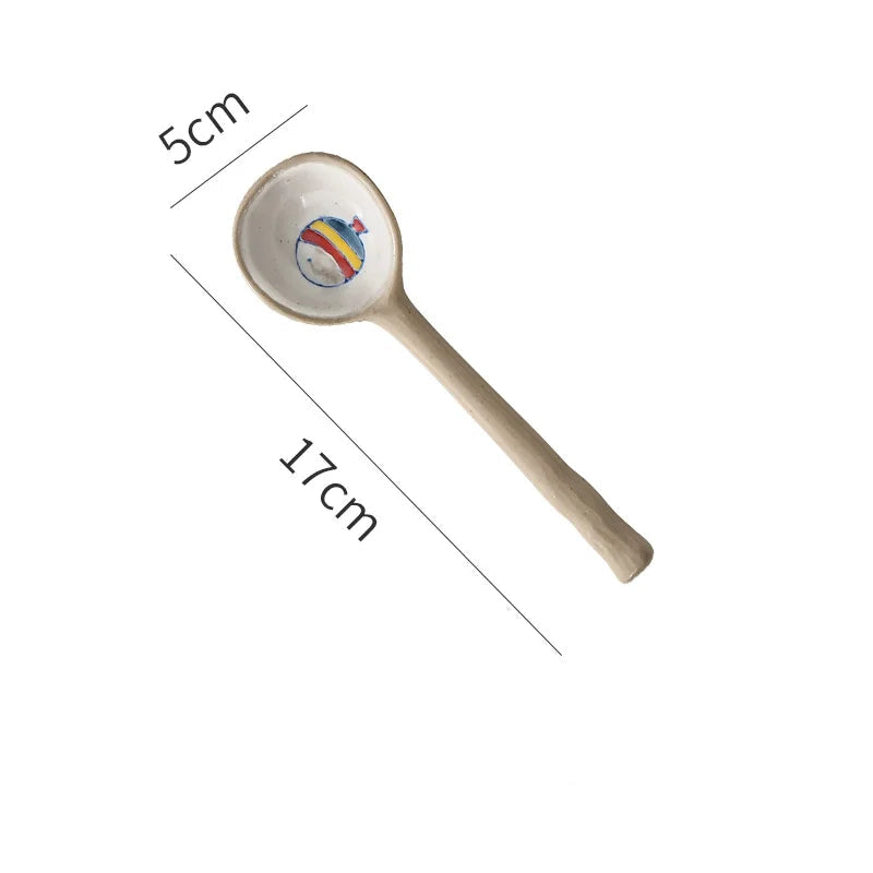 An fish designed kawaii spoon on a white background