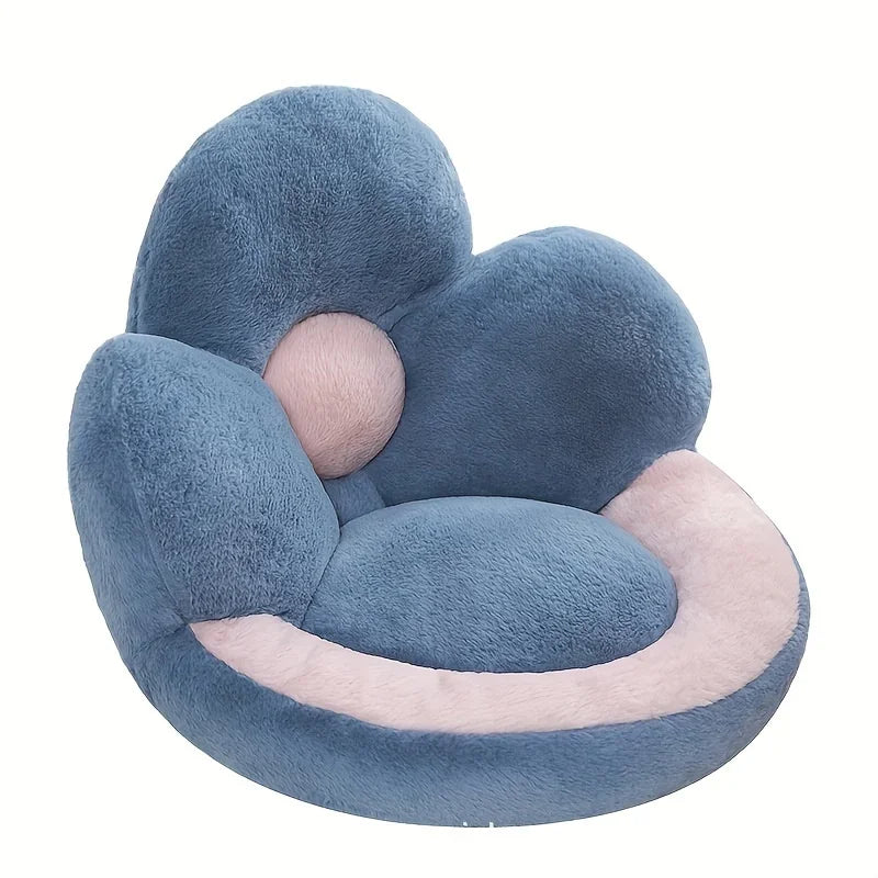 Blue and pink baby head kawaii pillow on a white background