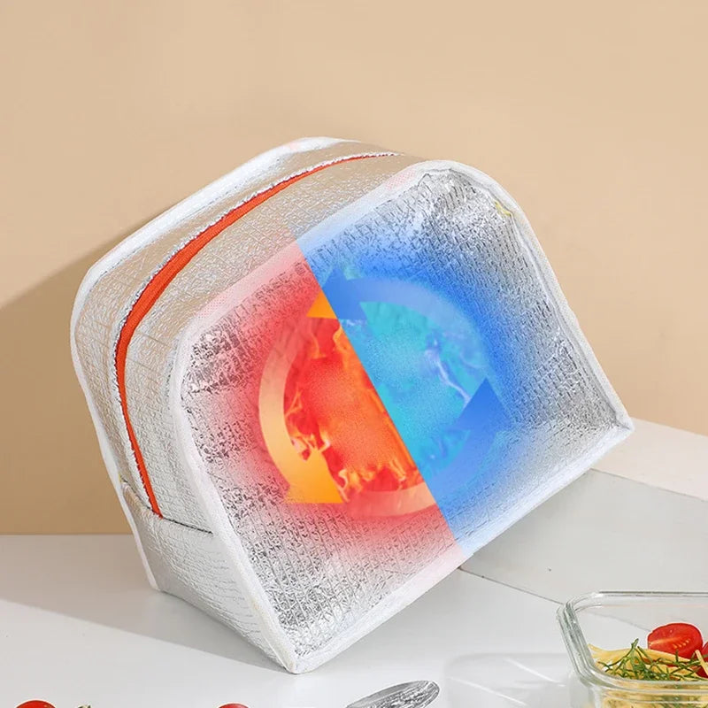 Colorful gel pack in a transparent kawaii bag on a beige background