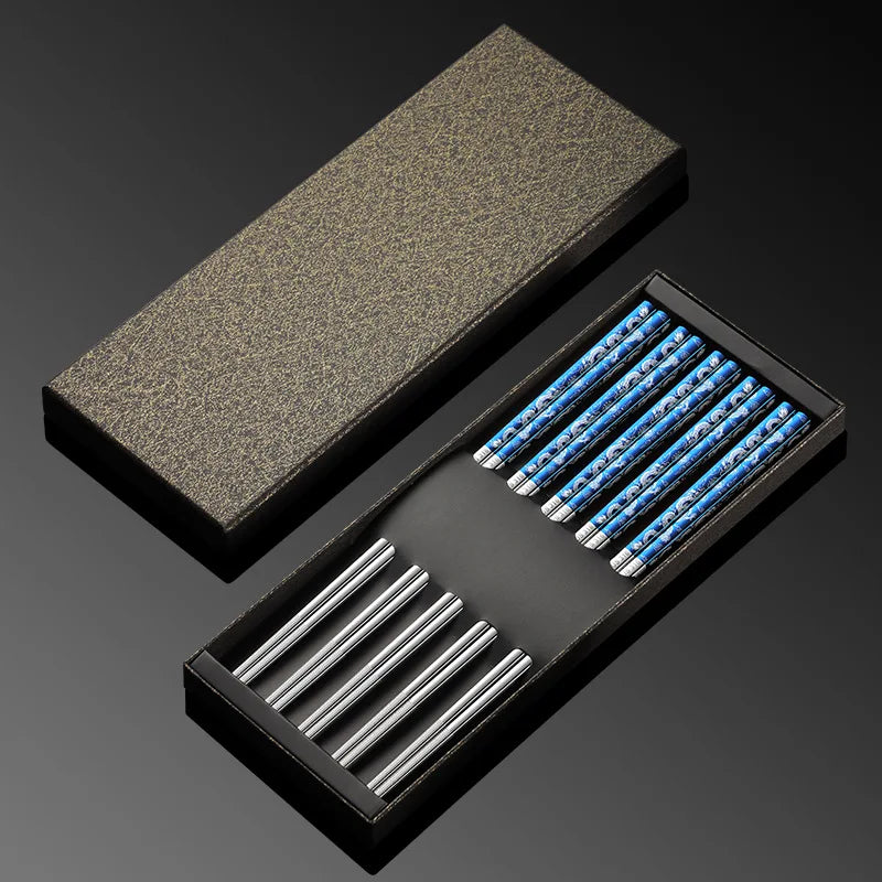 Set of kawaii chopsticks on a dark background