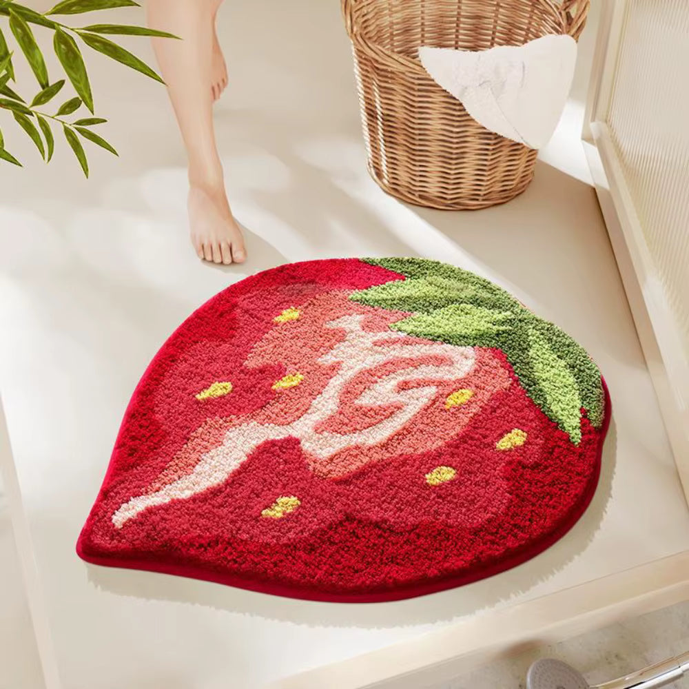 Cartoon Fruit Plush Bath Mat