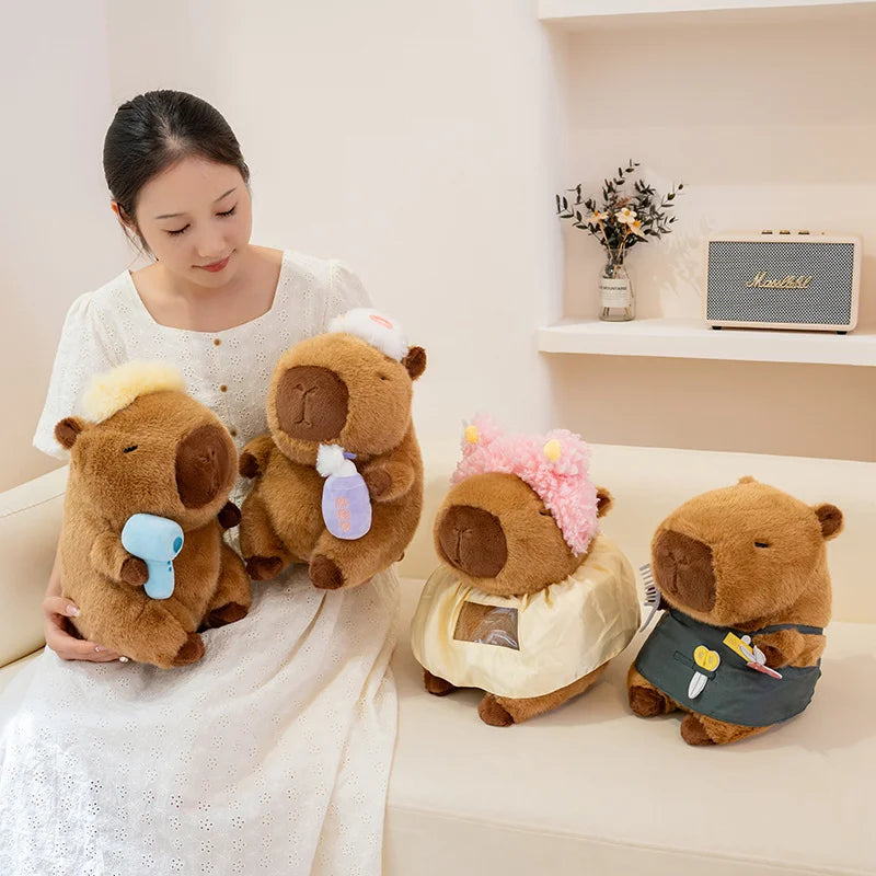 Capybara Salon Plush Toy