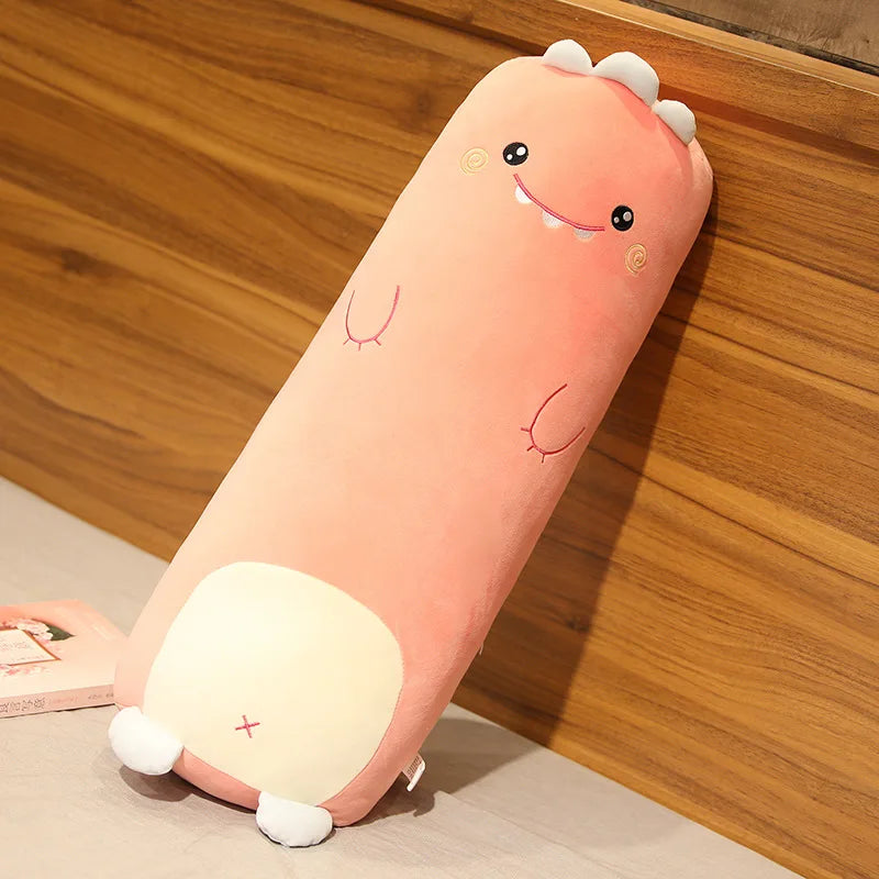 Kawaii plush toy shaped like a cartoon character on a wooden surface
