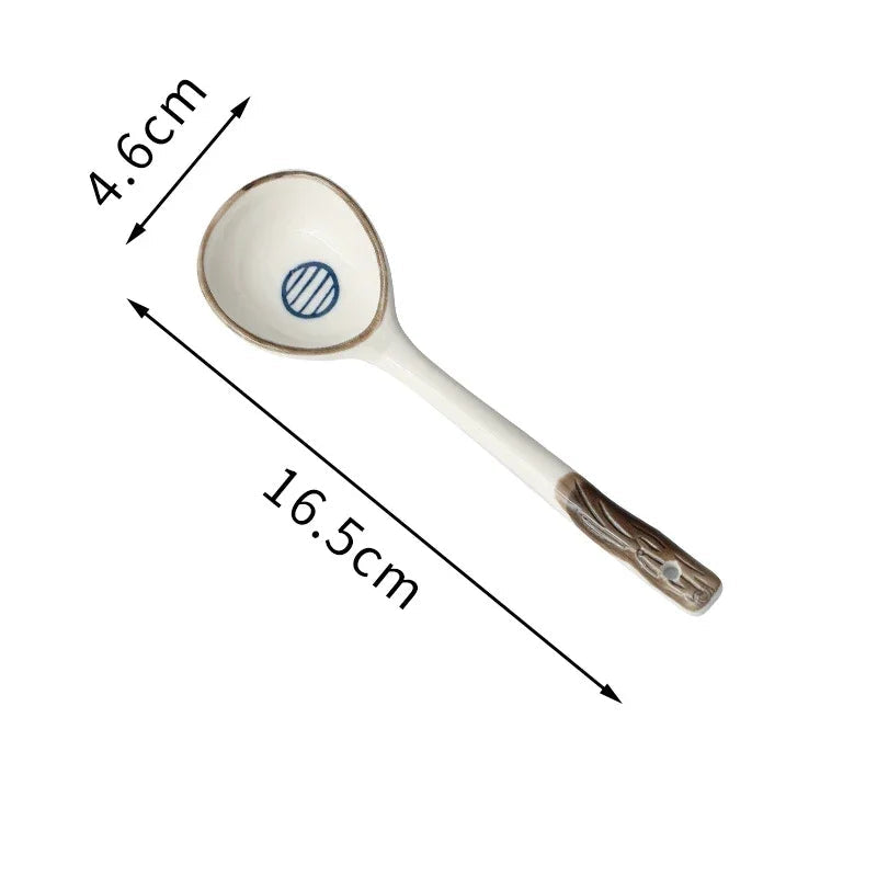 A white kawaii spoon on a white background