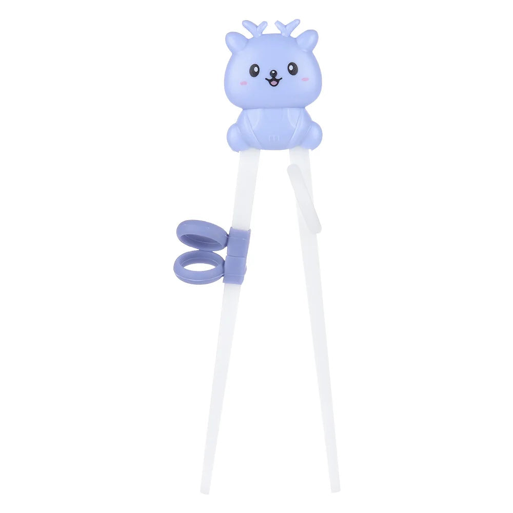 Blue kawaii cartoon character with a bow on a white background