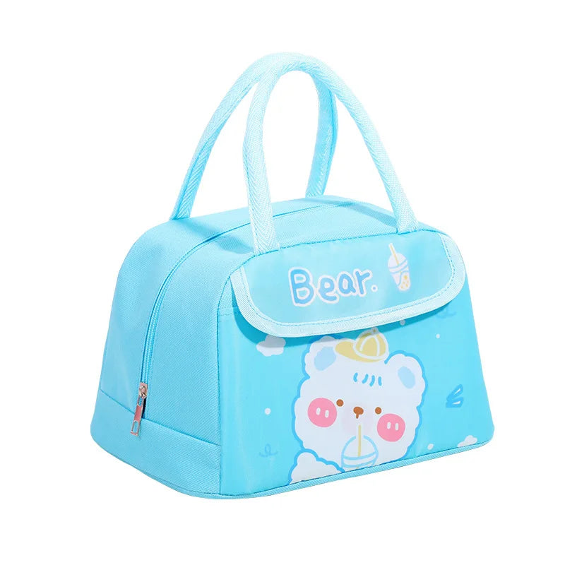 Light blue kawaii bag with a bear design and 'Bear' text on a white background