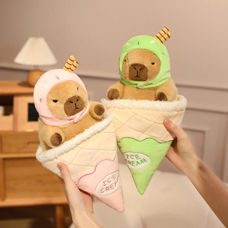 Capybara Ice Cream Plush Toys