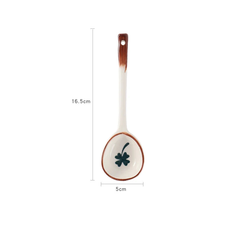 A glover designed white kawaii spoon on a white background