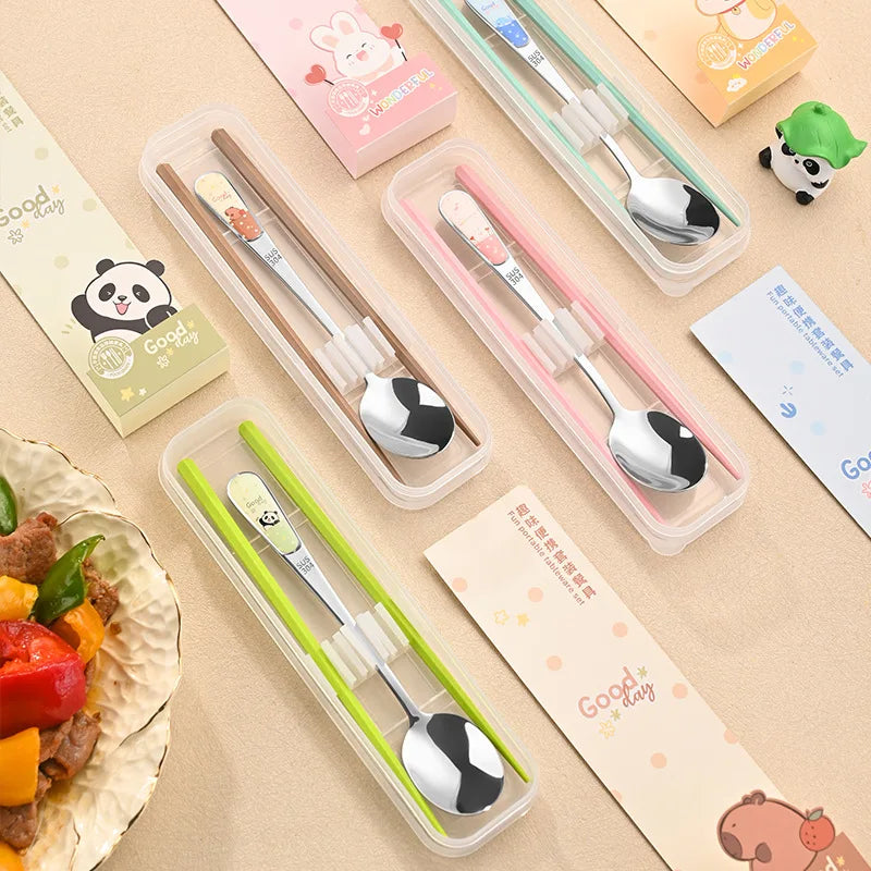 A set of kawaii spoons in various colors
