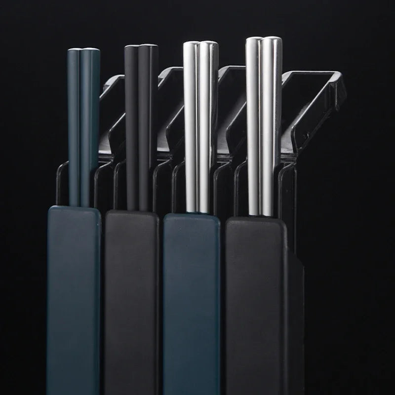 Set of kawaii chopsticks on a black background
