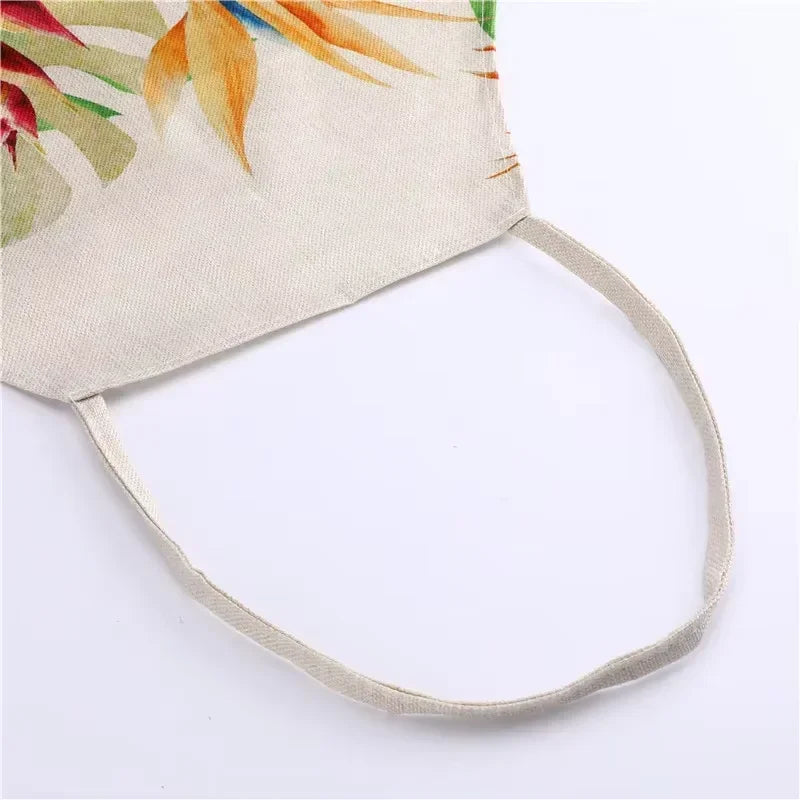 Floral-patterned kawaii apron on a white background